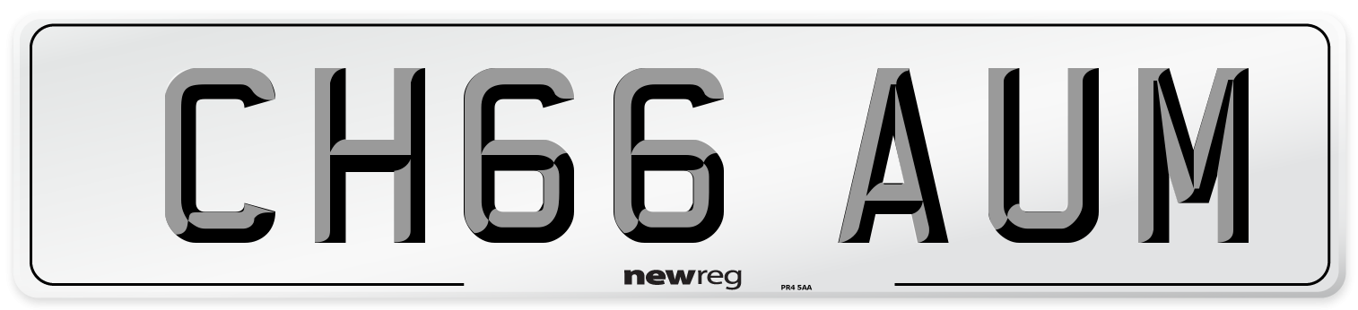 CH66 AUM Number Plate from New Reg